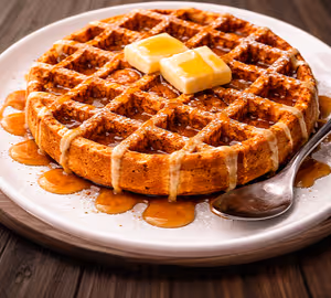 Maple Butter Waffle (Egg & Eggless)