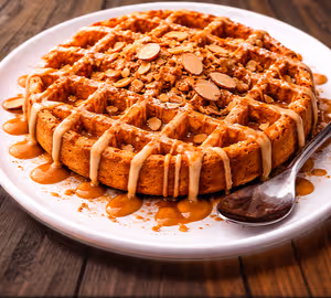 Almond Affair Waffle ( Egg & Eggless )